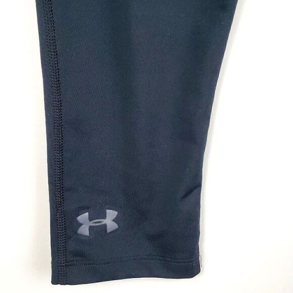 Under Armour Black Pink Capri Cropped Leggings Breast Cancer Awareness Womens S - Picture 2 of 6